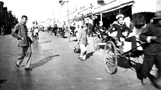Photo of US Sailors in Tsingtao, China circa 1946<